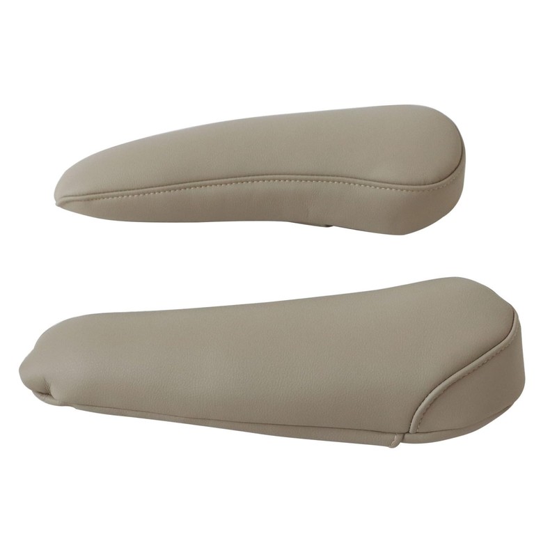FZJDSD 2pcs Tan Leather Seat Armrest Cover Compatible with Toyota