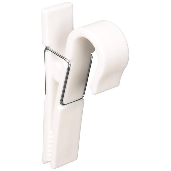 T-H Marine Aqua Clips for Boats - Utility Clips Attach to Standard 7/8" Boat Rail or T-Top - Easily Hang Beach Towels, Clothes, or Sun Shades - Pack of 2, White