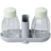 FACKELMANN 33040 Salt Shaker, Pepper Shaker, Cruet, Organic Plastic/Glass, Green,