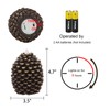 DRomance Flameless Pinecone Candles Battery Operated with 6 Hour Timer