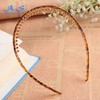 Genuine Sports Headband with Teeth - Wide Wave Fringe Headband (Korean Style) Free Size/4053-Black 15ea