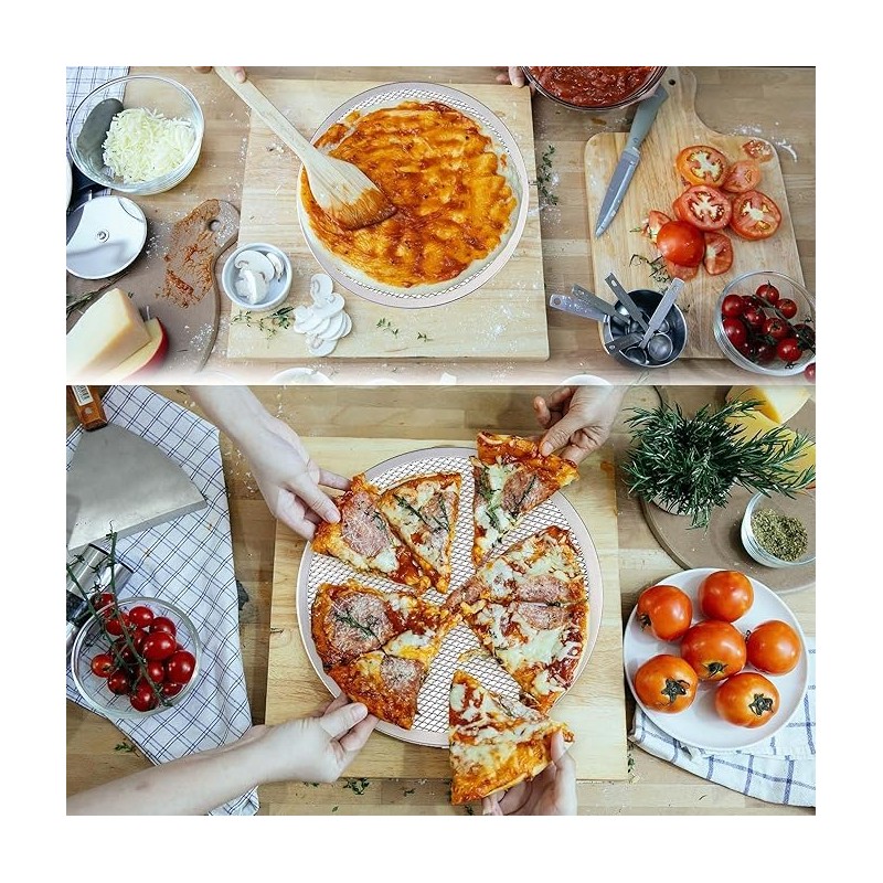 WeeGoo 4 Pack 12 inch Pizza Screen for Oven Non