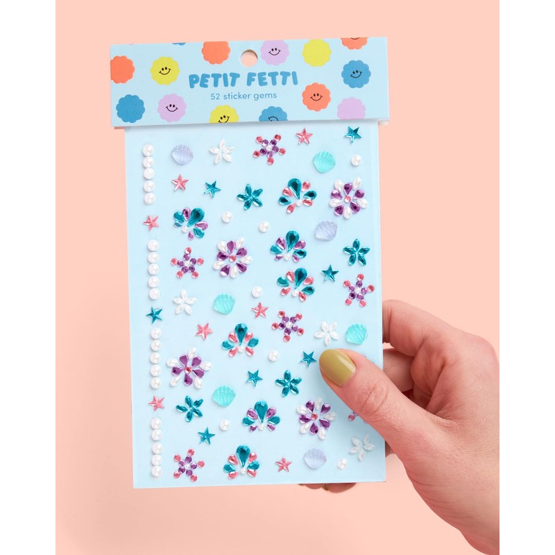 xo, Fetti Kids Face Gems, Mermaid Pink + Blue -