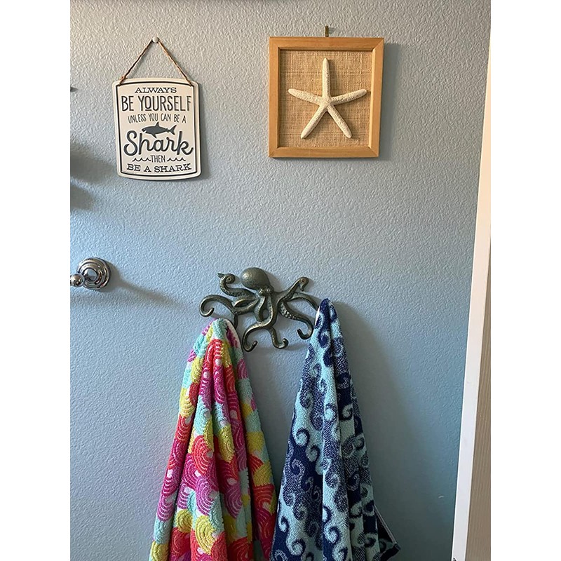 ChasBete Octopus Coat Hooks for Wall, 22.5cm Heavy Duty Wall