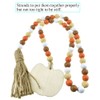 Hao Pro 41inch Length Wood Bead Garland with Tassels Simplicity