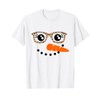Snowman Face Carrot Nose Christmas Winter Cosplay Costume T-Shirt