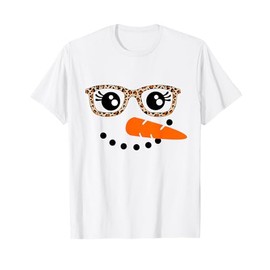 Snowman Face Carrot Nose Christmas Winter Cosplay Costume T-Shirt