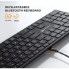 Ultra Left-Handed Wireless Keyboard Bluetooth 2.4G Ultra-Thin Rechargeable Silent NEW!