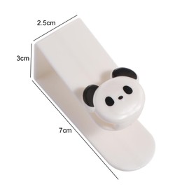 Kopida 6 Pcs Plastic Panda Hooks, Over The Door Hooks White Cute Door Hanger Hook for Hanging Garbage Bags, Towels, Dishcloth, Bath Ball