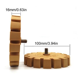 ChgImposs 4 Inch Decal Remover Eraser Wheel with Drill Adapter Adhesive Remover Tool for Removes Stripes Vinyl Tapes、Graphics and Adhesive Sticker Applicable to Cars, RV, Motorcycles