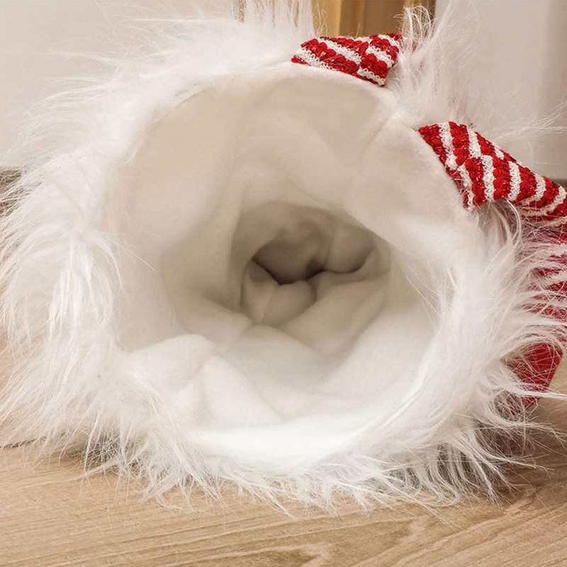 Gnome Christmas Tree Topper Decorations – Compressible Knitted Santa Gnomes