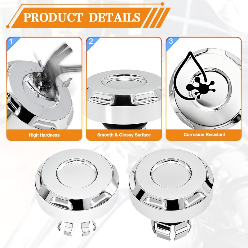 Front Axle Nut Covers Caps for 2024-2026 Harley Street Glide