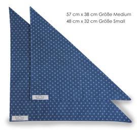 WOOFFANY Dog Bandana - Design Buster - Flexibly Adjustable - Washable at 40 Degrees - for Small to Medium Dog Breeds - 100% Cotton - Handmade