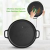 NutriChef 13-Inch Flat Cast Iron Pizza Pan - Versatile Pre-Seasoned