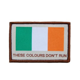 Irland Flagge Aufnäher (7,5 cm) Haken- und Schlaufen-Stickerei Abzeichen Airsoft Paintball Martial Arts Irish Army Patch Eire Tricolour Tactical Morale