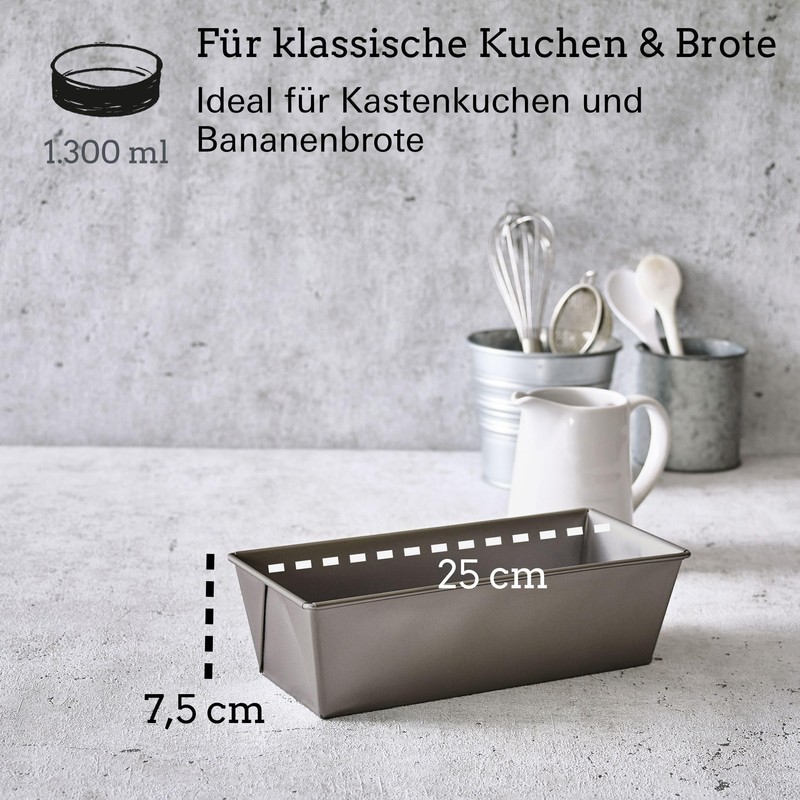 RBV Birkmann, Basic Baking 883079 25 cm Non-Stick Loaf Tin