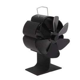 Heat Powered Stove Fan 6 Blades Quiet Energy Saving High Temperature Resistant Aluminum Alloy Fireplace Stove Fan