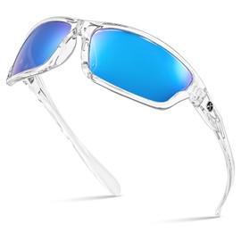 Xagger Polarized Wrap Around Sport Sunglasses for Men Women TR90 Frame Driving Running Fishing