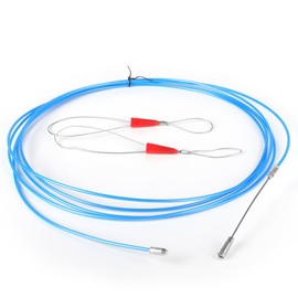 Fish Tape Wire Puller Kit with Borescope Helper - 16.5Ft (5M) Flexible Steel Cable, 3mm Wire Threader for Walls, Includes Fastener & Rope Puller - For Use with AukonVee's Endoscopes