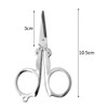 nuoshen Stainless Steel Folding Scissors Portable Foldable Travel Scissors Metal