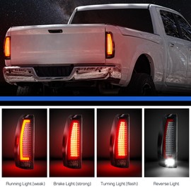Gubebaili LED Tail Lights Assembly Fit for Chevy Avalanche 2007 2008 2009 2010 2011 2012 2013,Rear Taillight Assembly(Chrome Housing Smoke Lens)