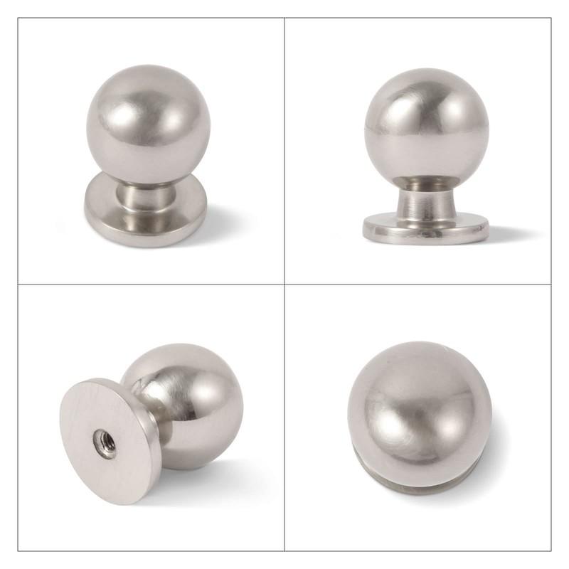 khtumeware Brushed Nickel Cabinet knobs,10 Pack 1 Inch (25mm) Diameter