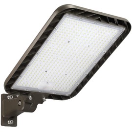 DEMILARE 300W Led Parking Lot Light Quick Installation, Adjustable Arm Mount Shoebox Light 5000K, 45000lm Dusk to Dawn Light 100-277V, IP65 Waterproof Commercial Lighting for Parking lot, Barn