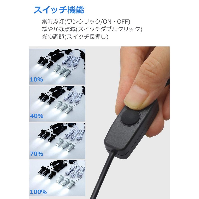 Audiofan, USB-A LED, Small Spotlight, Showcase Lighting, Backlight, Angle Adjustable,