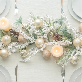 KI Store Christmas Baubles 30pcs Shatterproof Christmas Tree Ornaments Champagne 60mm