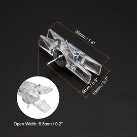 PATIKIL Push Pin Clips, 30 Pack Mini Transparent Thumb Tacks Decorative Craft Paper Clip for Artwork Cork Board, Clear