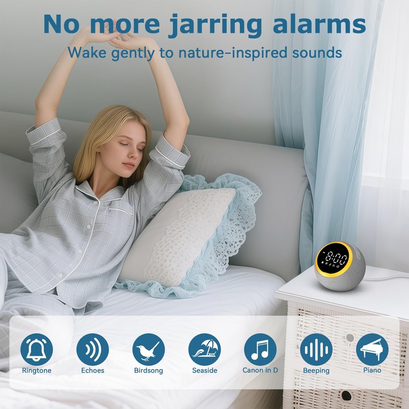 Rohent Sound Machine for Sleep: 25 Soothing Sounds, 7 Soft