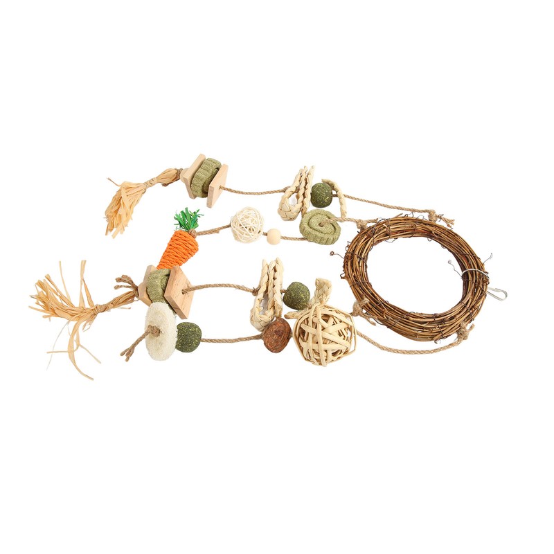 Rabbits Cage Hanging Chew Toys Safe Teeth Grinding Healthy Bunny