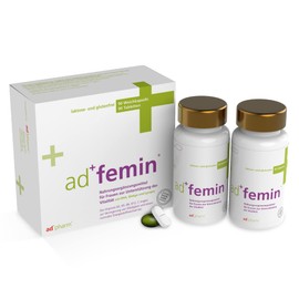 adfemin Quarterly Pack (Cans) Vitamins & Minerals for Women from 40, Algae DHA, Ginkgo Biloba, Lycopene, 90 Soft Cps + 90 Tbl., Dietary Supplement
