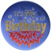 Beistle It's My Birthday Satin Button (Blue 2" Party Accessory