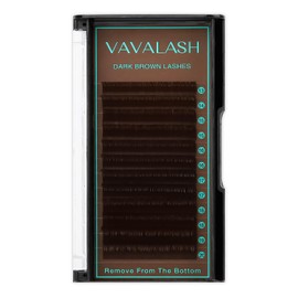 VAVALASH Colored Lash Extensions Dark Brown Eyelash Extensions 0.03 0.05 0.07 0.15 Volume Lash Extension 13-20mm Mixed Lashes D Curl Premium color Lashes Extension(Dark Brown-0.03-D-13-20mm)