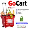dbest products GoCart, Red Grocery Cart Shopping Laundry Basket on