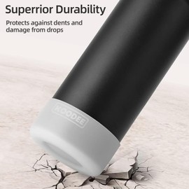 koodee 2 Pack Water Bottle With Straw 26 oz Stainless Steel Insulated Wide Mouth Water Bottle for Adult Reusable BPA Free (Purple-Black)