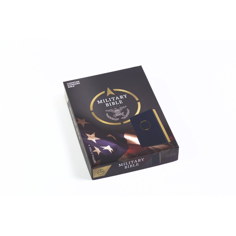 CSB Military Bible, Navy Blue LeatherTouch