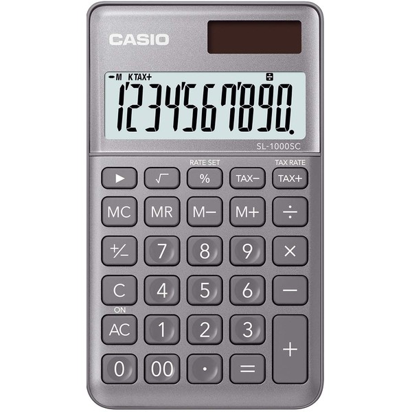Casio SL-1000SC-WE Stylish Calculator, 10 Digits, White