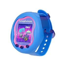 Bandai Tamagotchi Uni Virtual Pet, Blue, Multicoloured 43353 with Keyring Limited Edition (Bandai Spain Only) 43353