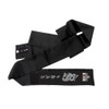 Kung Fu Sash Black with SILVER Dragon Print Satin 300cm