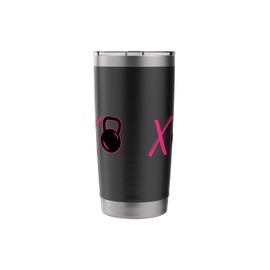 Workout Kettlebell Cool Fitness Lover Gift Stainless Steel Insulated Tumbler