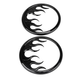 Unbranded Flame Speaker Grill Accent Cover Fit For Harley Electra Tri Glide Ultra Limited