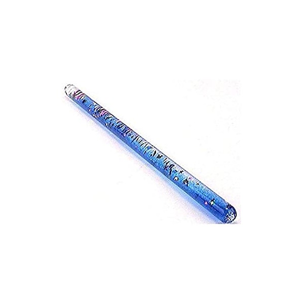 Glitter Wand, Magic Wonder Tube for Kids, Sensory Room, Talking or Pointing Stick, Size:11 Inch Wonder Wand Halloween Costume Accessory Princess Fairy Wizard Pretend Play (Blue)