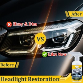 POLIXEL Headlight Restorer Instant Oxidation, Yellowing & Cloudy Removal Car Headlamp Cleaner & Restoration Kit for All Cars Lamps UV Protection No Power Tools Needed - 6.8oz/200ml