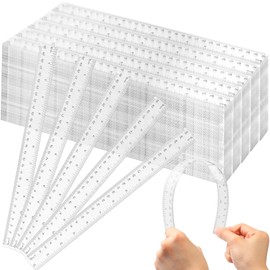 Fumete 300 Pcs 12 Inch Plastic Ruler Bulk Straight Ruler with Inches and Centimeters Metric Measuring Tools for Home Classroom School Office Kids Student Use (Transparent Color)