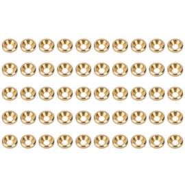 50pcs Countersunk Washers Pure Copper Countersunk Washer CNC Flat Head Gasket Washer (M3) Gasket Retainer Ring