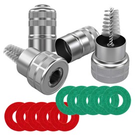 TKDMR Battery Terminal Cleaners (2 pcs),12 pcs Battery Terminal Anti-Corrosion Fiber Washers (6 Red & 6 Green) for Car Marine Battery