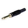 Monoprice 1/4 Inch (6.35mm) TS Mono Plug - Black Shell