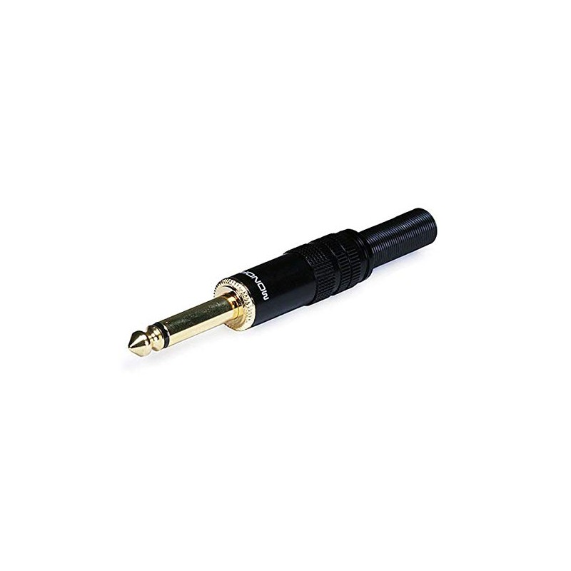 Monoprice 1/4 Inch (6.35mm) TS Mono Plug - Black Shell